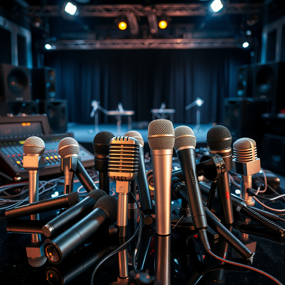 Professional Wired Microphones for Studio Recording and Live Performance